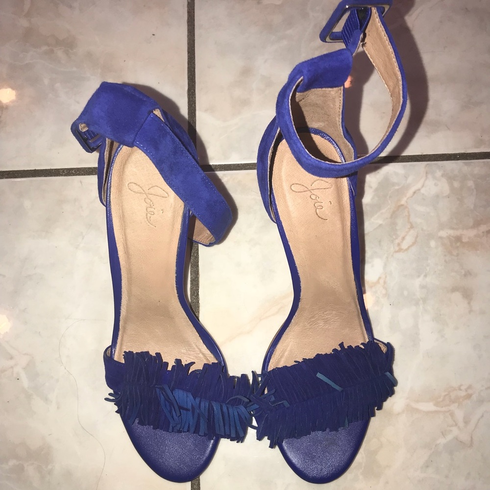 Joie Suede Fringe Heels